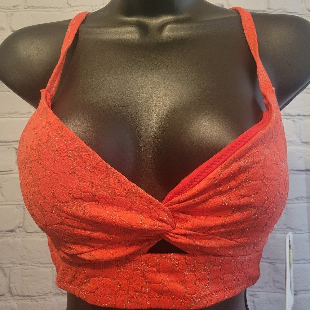 Jessica Simpson Flower Power Solids Twist Front Cami Top
